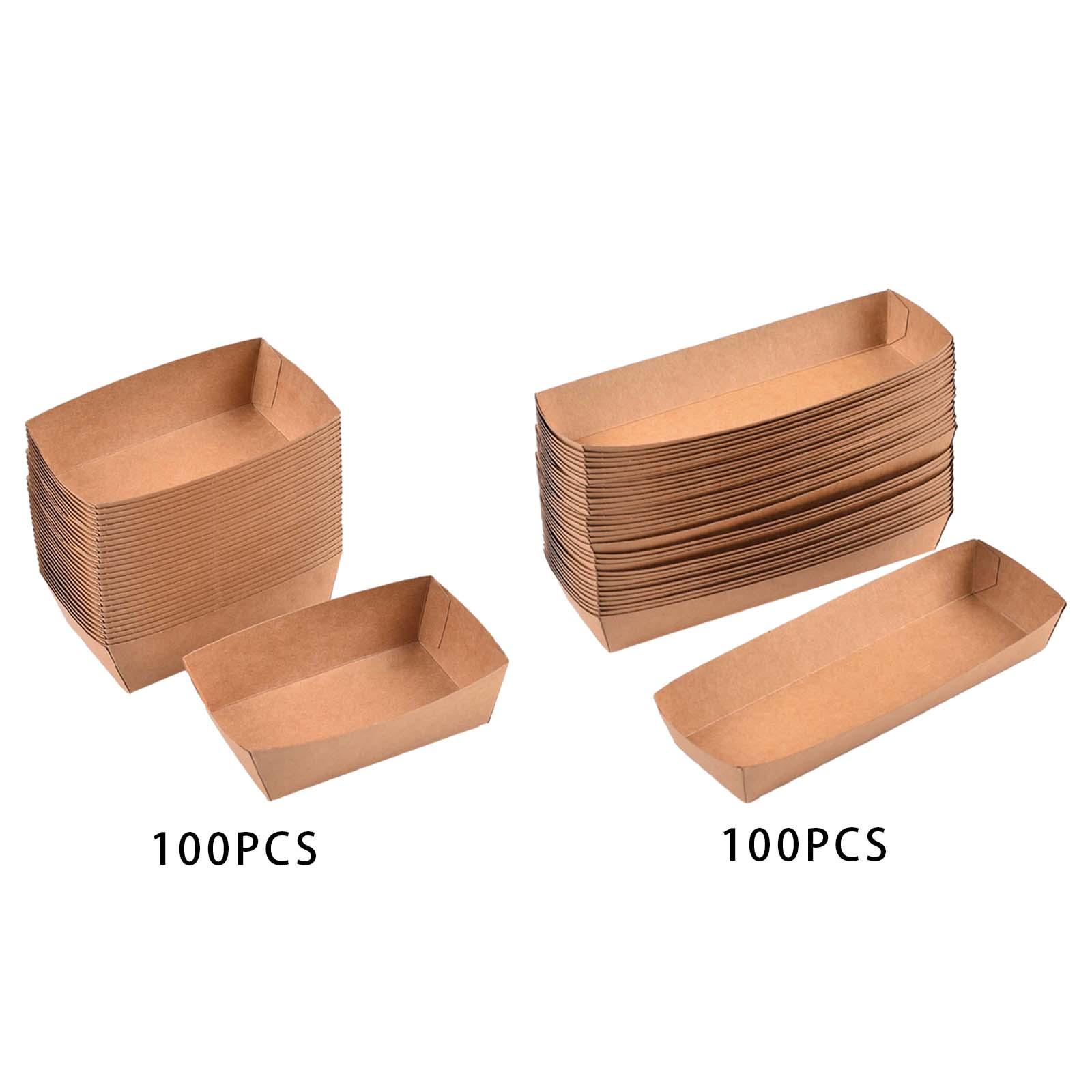 Food Storage Safety - 100 ชิ้นนําอาหารเสิร์ฟเรือคอนเทนเนอร์สําหรับ Nachos French Fries Hot
