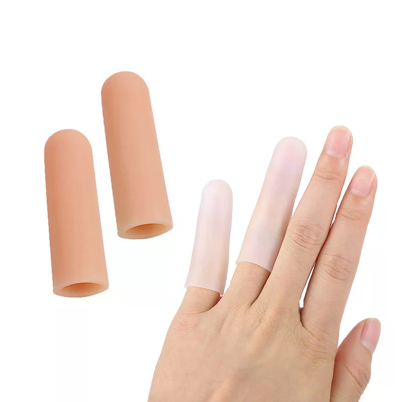 Food Storage Safety - ปลอกนิ้วซิลิโคน 4 ชิ้น ปลอกป้องกันนิ้วมือ ทนความร้อนสูง สำหรับแฮมเบอร์เกอร์
