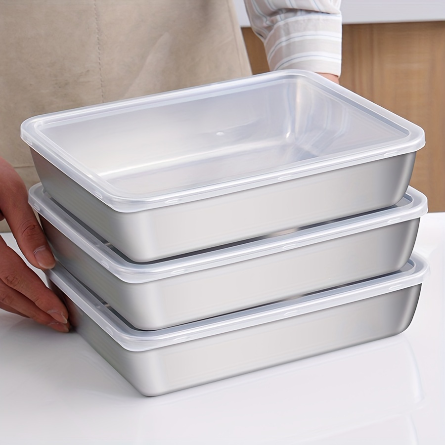 Food Storage In Pantry - 1-3 ชิ้น กล่องเก็บอาหารสแตนเลส ปิดสนิท ปราศจากสาร BPA