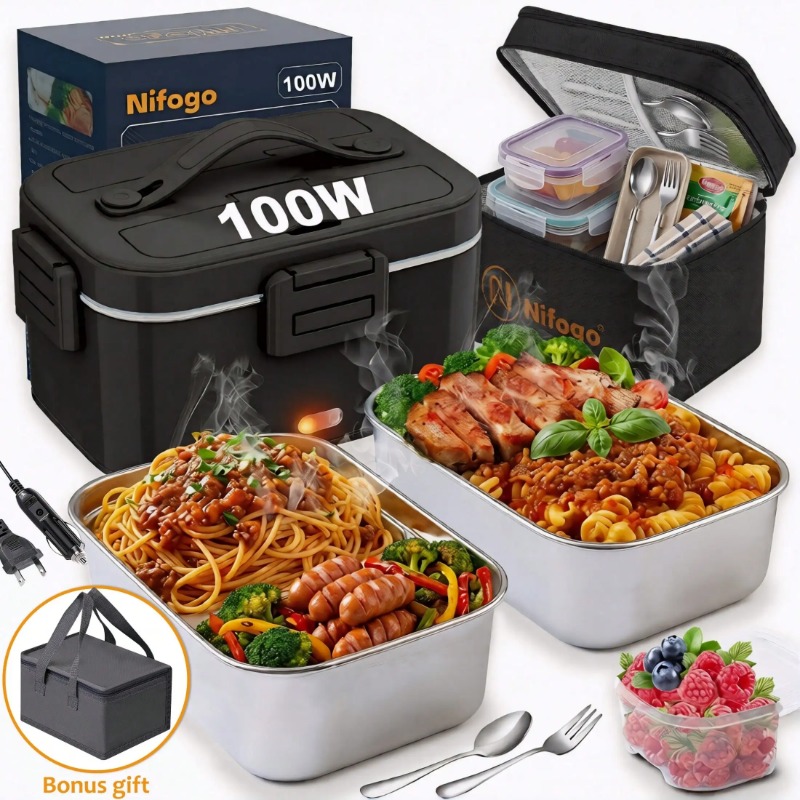 Food Storage Warmer - กล่องอาหารอุ่นไฟฟ้า 100W, ความจุ 1.8 ลิตร, ผลิตจากสแตนเลส