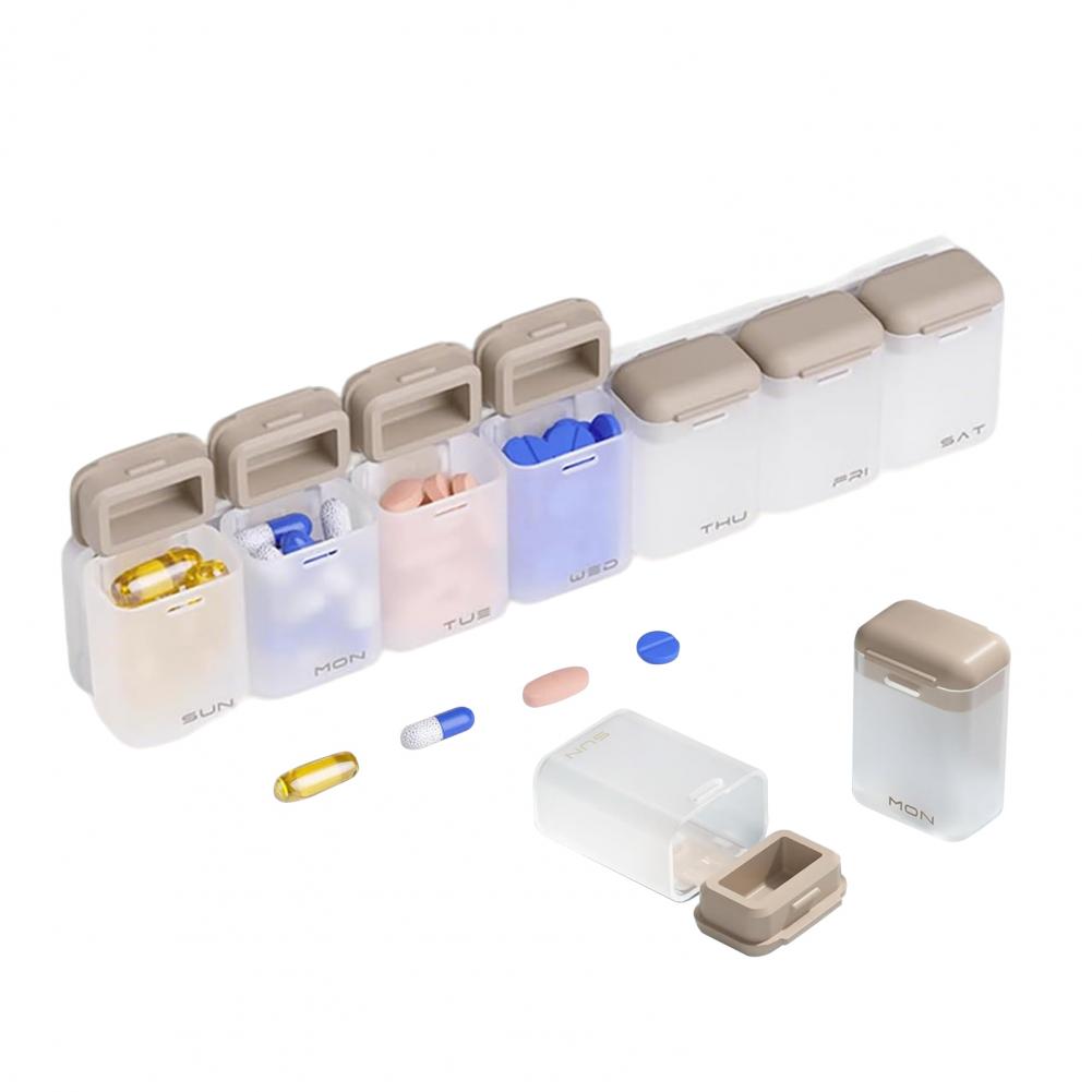 Food Storage Management - กล่องใส่ยาแม่เหล็กรายสัปดาห์ กล่องใส่ยาสำหรับเดินทาง กล่องใส่ยาประจำวัน กล่องจัดการยาแคปซูล กล่องเก็บยา