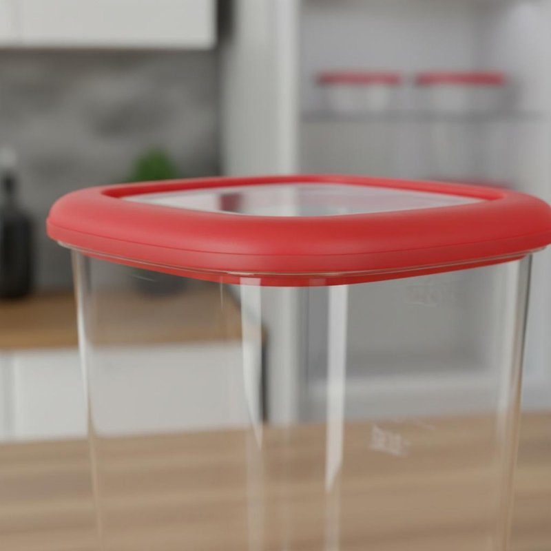 Stackable Pantry Bin - ชุดกล่องถนอมอาหารสุญญากาศ 6 ชิ้น ดีไซน์โปร่งใส กล่องพลาสติกสำหรับอาหารแห้ง สามารถวางซ้อนกันได้