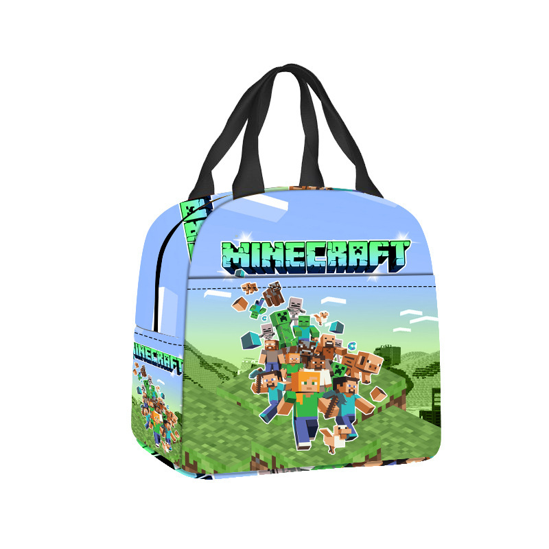 Food Storage Minecraft - กระเป๋าเก็บอาหารแบบใหม่จาก Minecraft กระเป๋าเก็บความร้อน กระเป๋าใส่เบนโตะ กระเป๋าสำหรับนักเรียน พกพาสะดวก