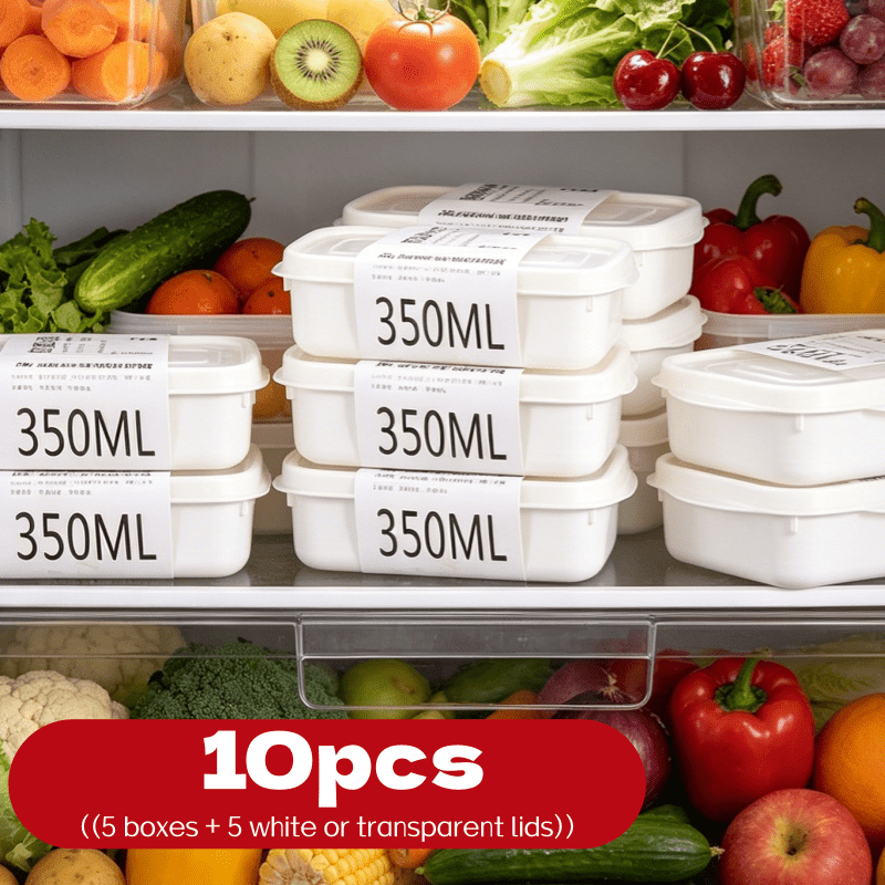 Food Storage Oven Safe - ชุดกล่องเก็บอาหารแบบซ้อนได้ 10 ชิ้น 5 กล่อง +