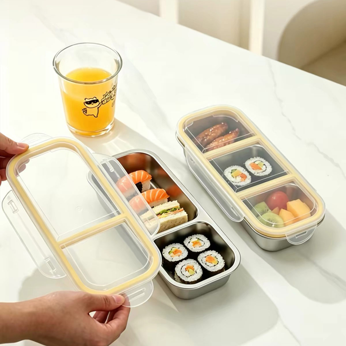 ภาชนะเก็บอาหารสแตนเลสพร้อมฝาปิ - Food Storage Oven Safe บทวิจารณ์และราคา