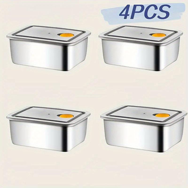 ชุดกล่องเก็บอาหารสแตนเลส 4 ชิ้ - Food Storage In Pantry บทวิจารณ์และราคา
