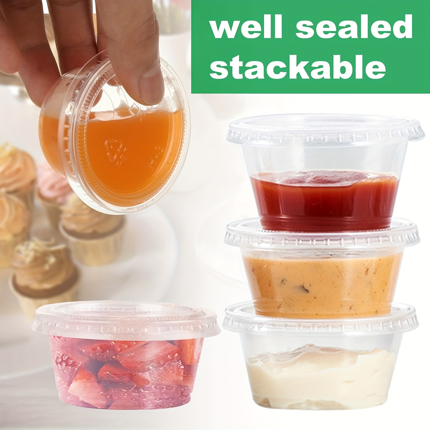 กล่องซอสพลาสติกแบบใช้แล้วทิ้ง  - Food Storage Safety บทวิจารณ์และราคา