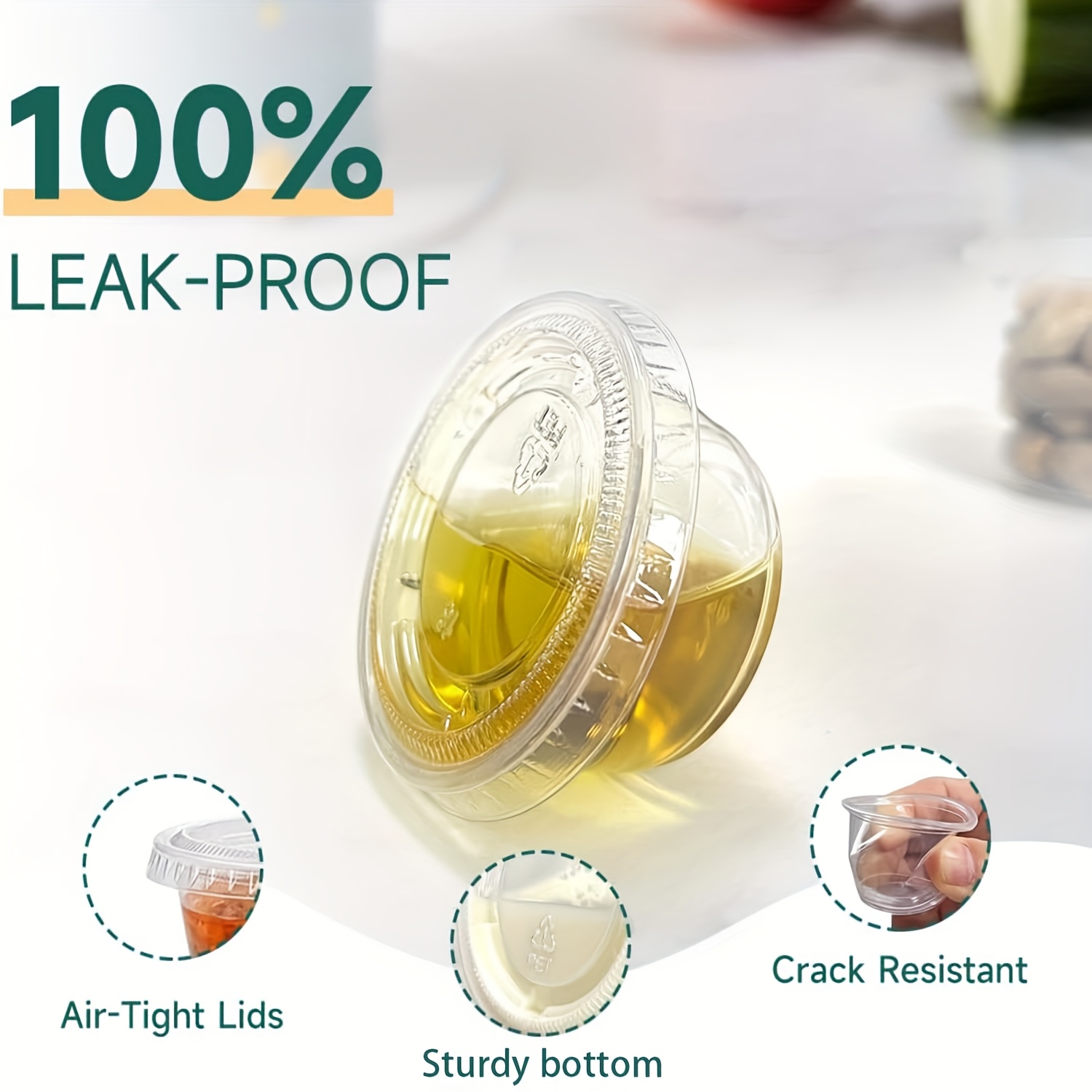 กล่องซอสพลาสติกแบบใช้แล้วทิ้ง  - Food Storage Safety บทวิจารณ์และราคา