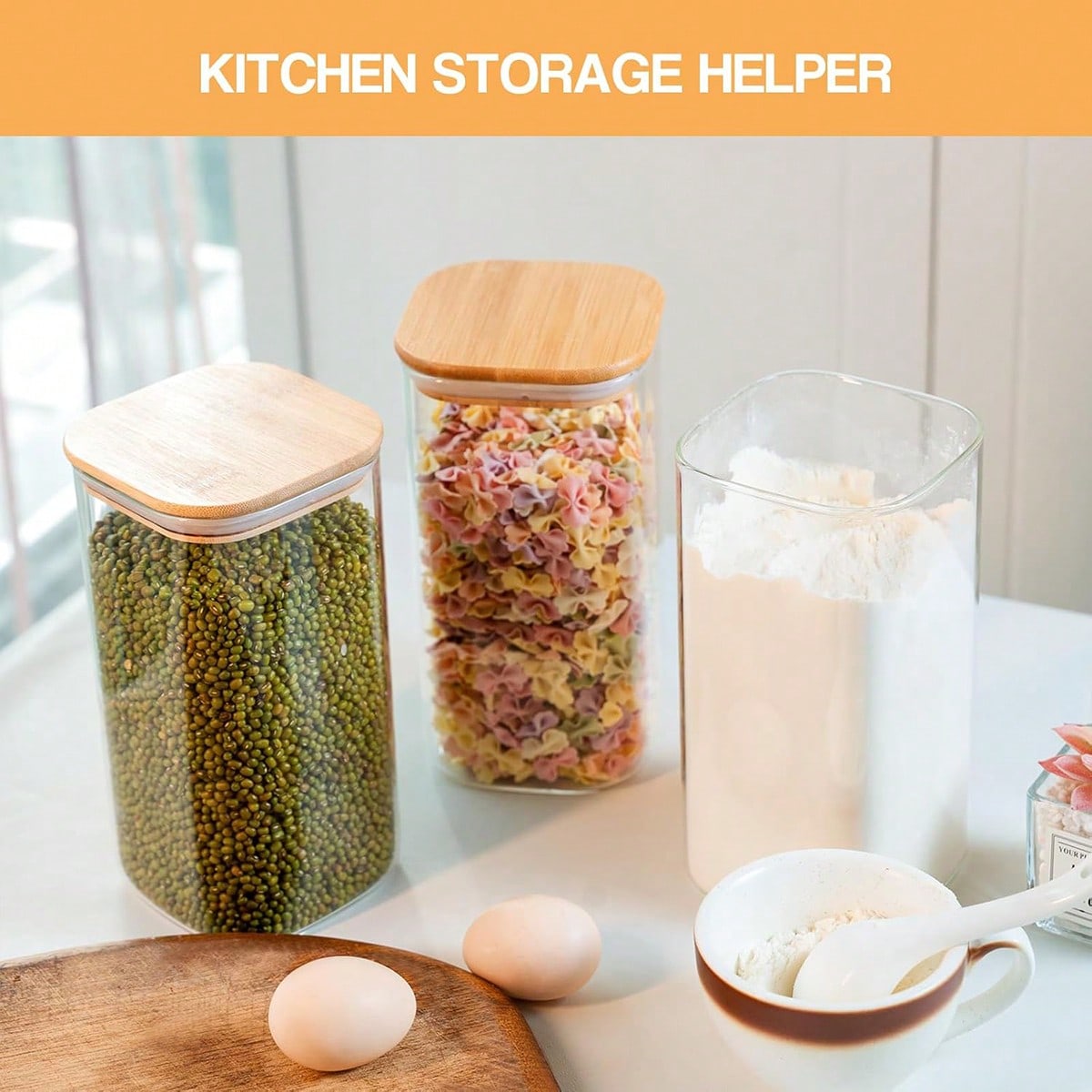 ชุดโหลแก้วเก็บอาหาร 6 ใบ ทรงสี - Food Storage In Pantry บทวิจารณ์และราคา
