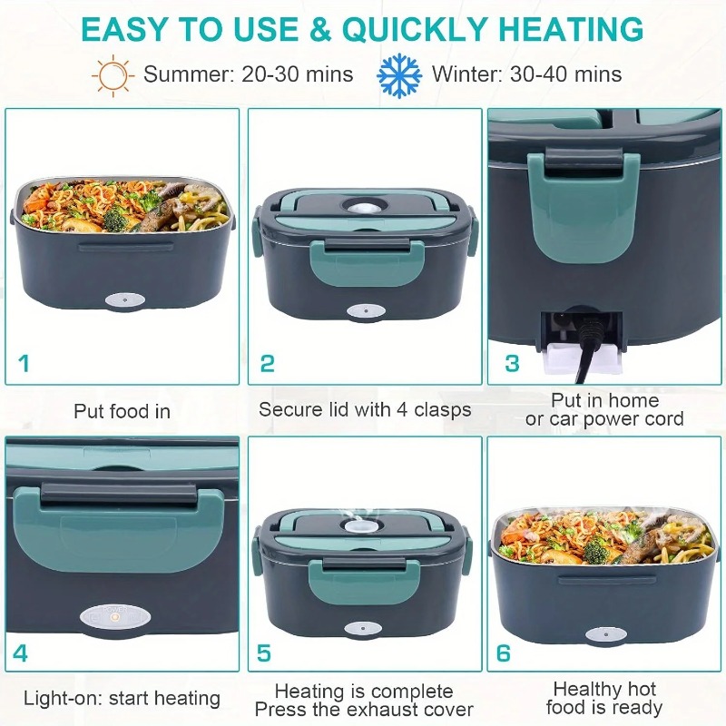 กล่องอุ่นอาหารไฟฟ้าแบบพกพา 1.5 - Food Storage Warmer บทวิจารณ์และราคา