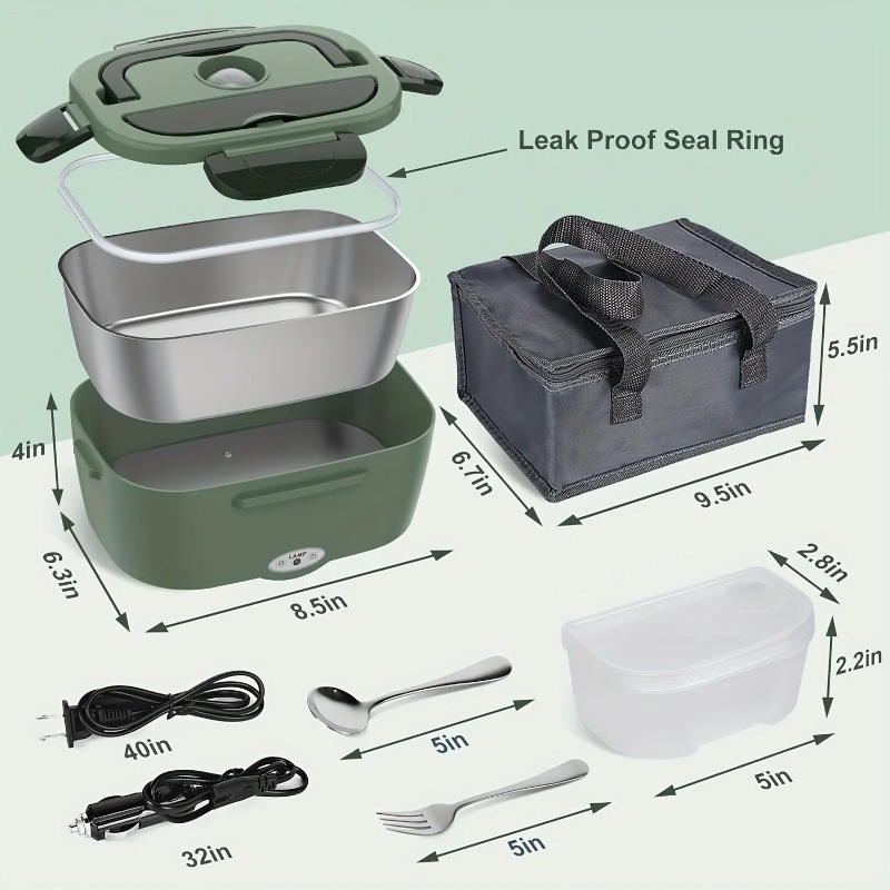 กล่องอุ่นอาหารไฟฟ้าแบบพกพา 1.5 - Food Storage Warmer บทวิจารณ์และราคา