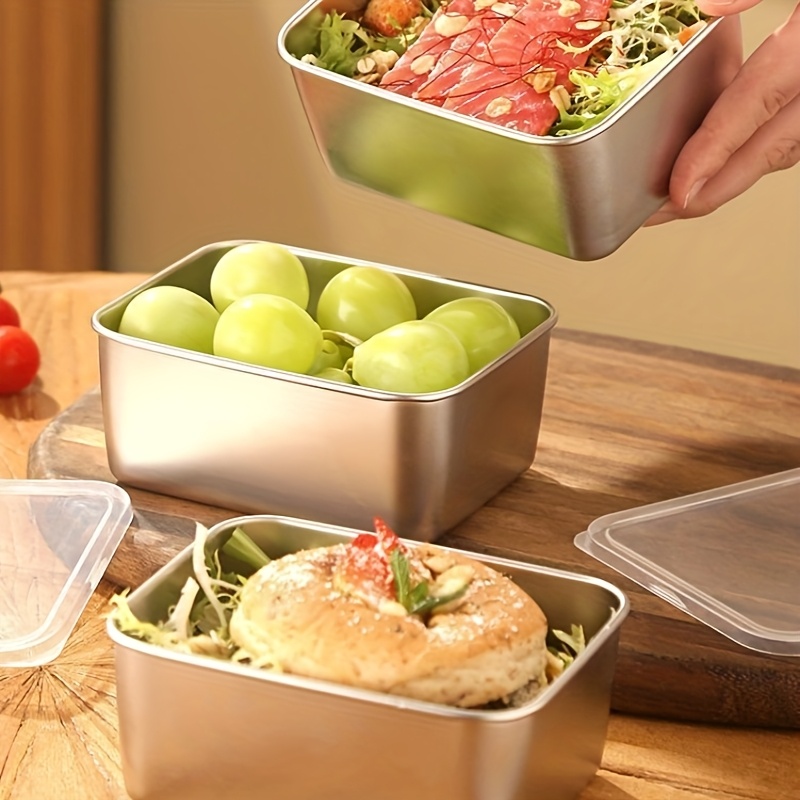3/6 ชิ้น กล่องเก็บอาหารสแตนเลส - Food Storage Containers With Lids บทวิจารณ์และราคา