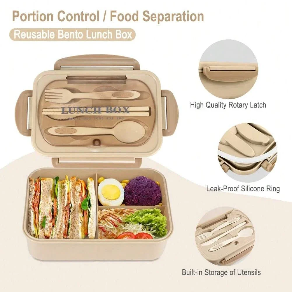 กล่องเบนโตะสำหรับผู้ใหญ่ 3 ช่อ - Food Storage Safety บทวิจารณ์และราคา