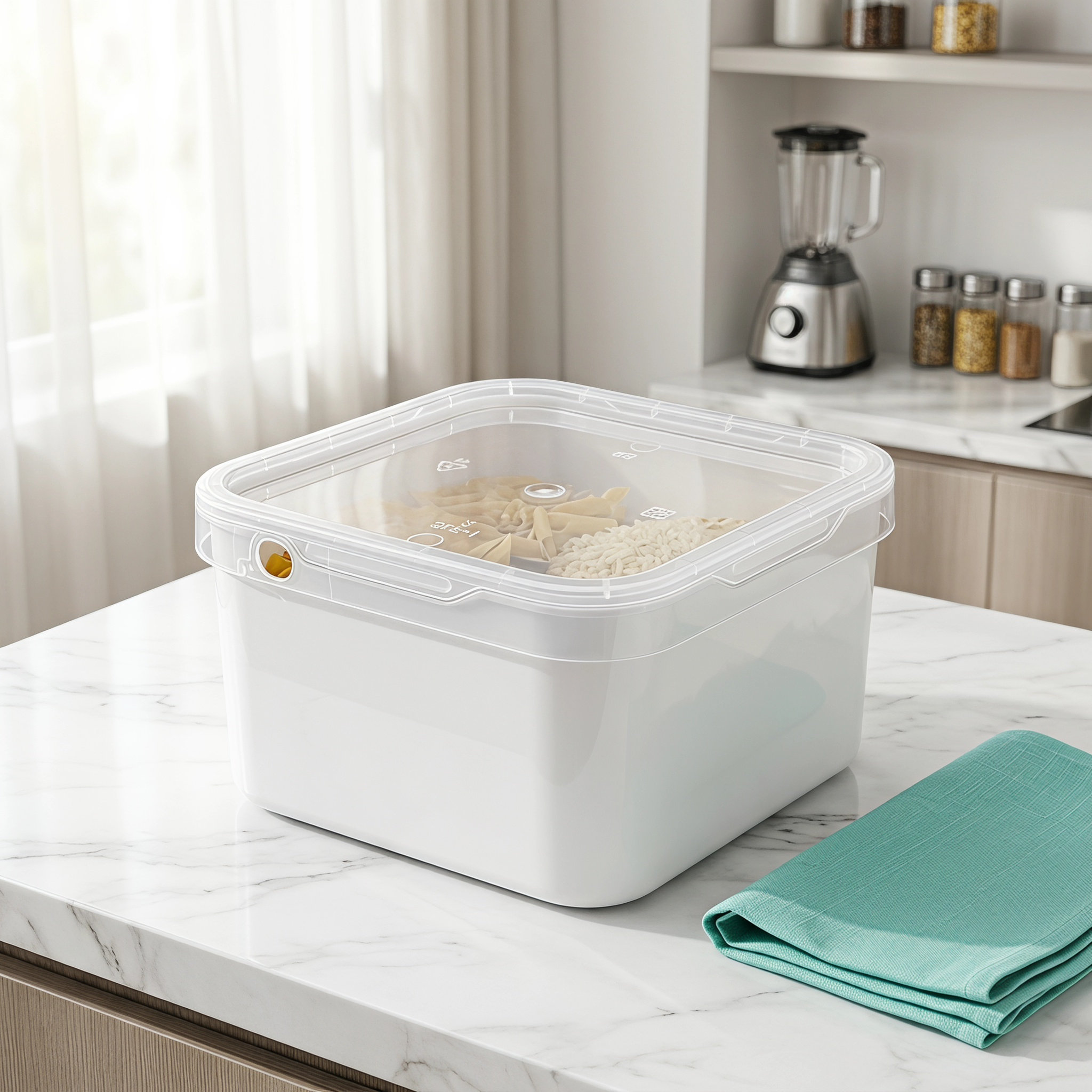 ฝาปิดถังพลาสติกทรงสี่เหลี่ยม 2 - Food Storage Containers With Lids บทวิจารณ์และราคา
