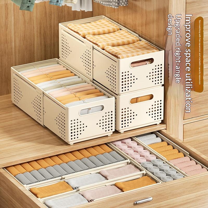 ● กล่องเก็บของพลาสติกแบบยืดหดไ - Stackable Pantry Bin บทวิจารณ์และราคา