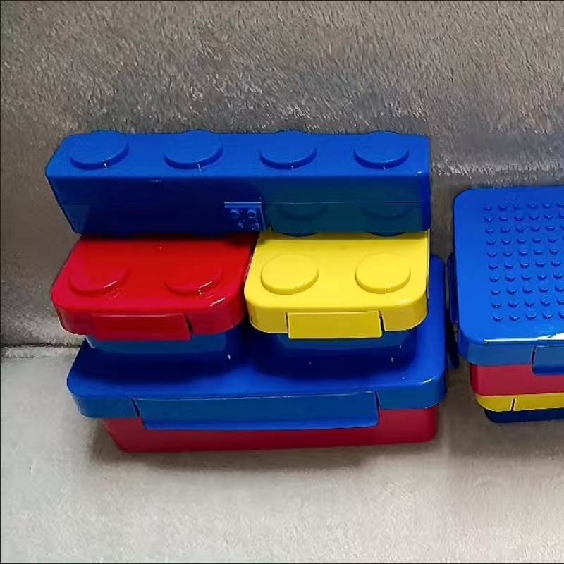 กล่องเบนโตะสร้างสรรค์รูปทรงบล็ - Food Storage Building บทวิจารณ์และราคา