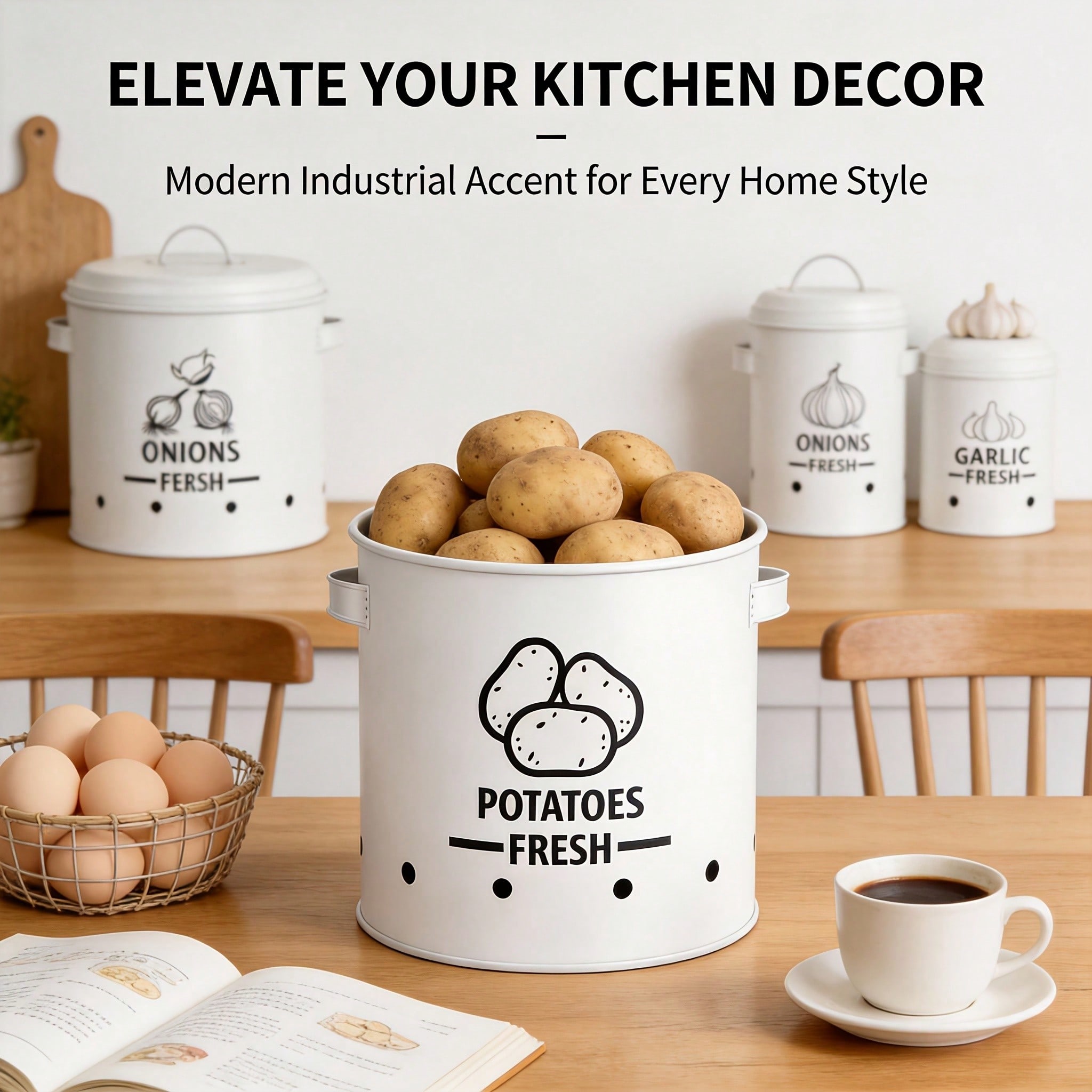 ชุดกล่องเก็บมันฝรั่ง หัวหอม กร - Food Storage For Room บทวิจารณ์และราคา