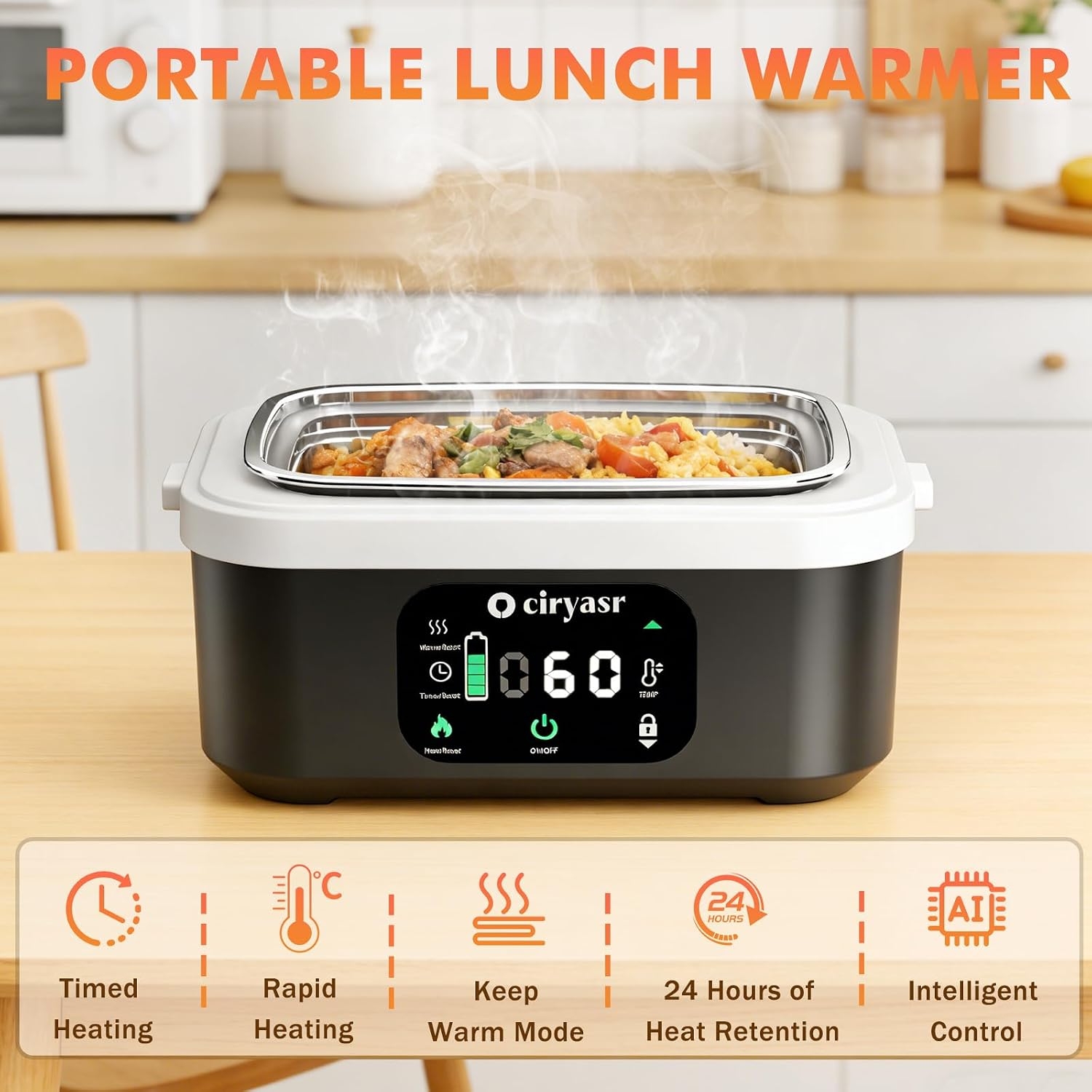 กล่องอาหารกลางวันไฟฟ้าทรงพลัง  - Food Storage Warmer บทวิจารณ์และราคา