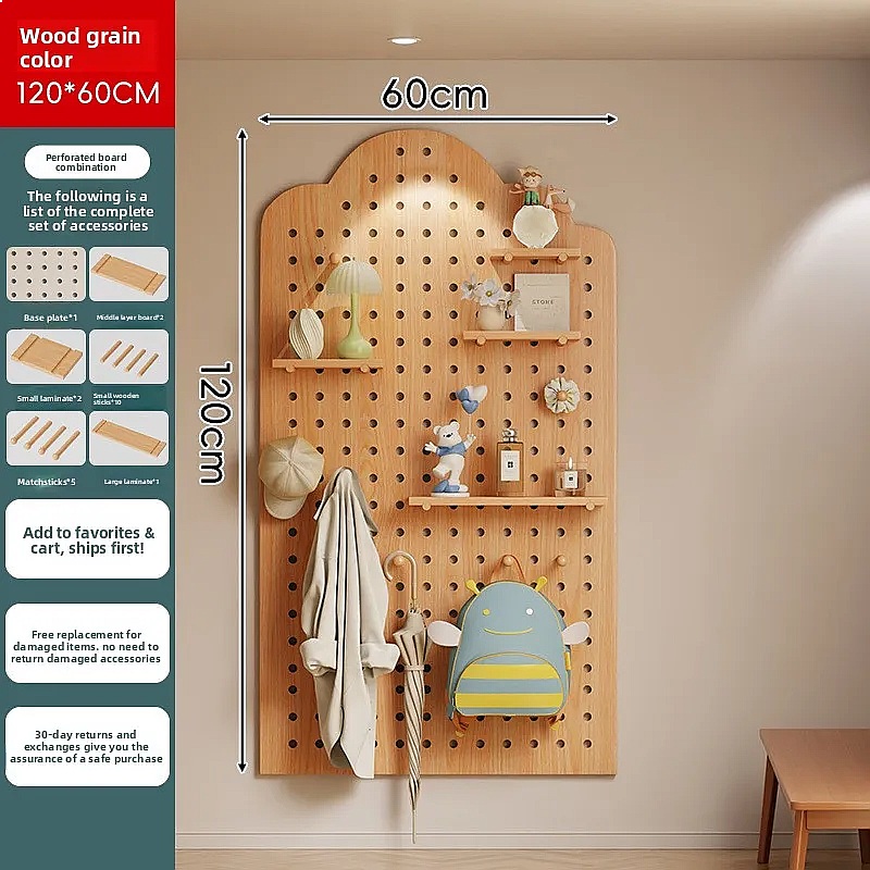 ชั้นวางของติดผนังแบบเพ็กบอร์ดไ - Food Storage For Room บทวิจารณ์และราคา