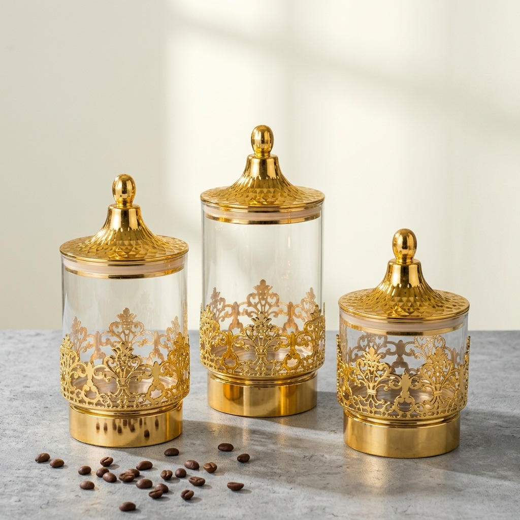 กระป๋องเก็บของแบบหมุนได้เคลือบ - Food Storage For Room บทวิจารณ์และราคา