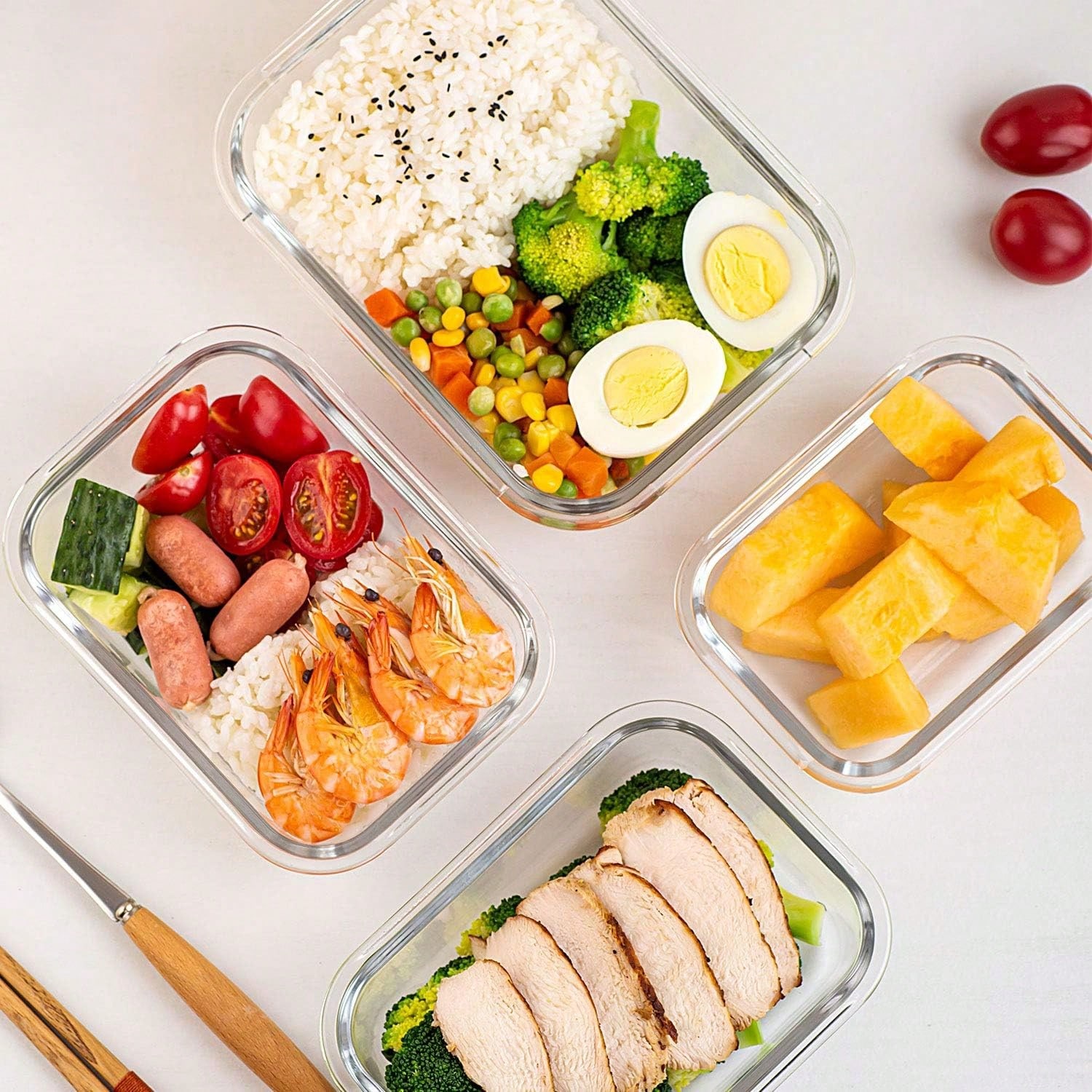 ชุดกล่องแก้วสำหรับเตรียมอาหาร  - Food Storage Oven Safe บทวิจารณ์และราคา