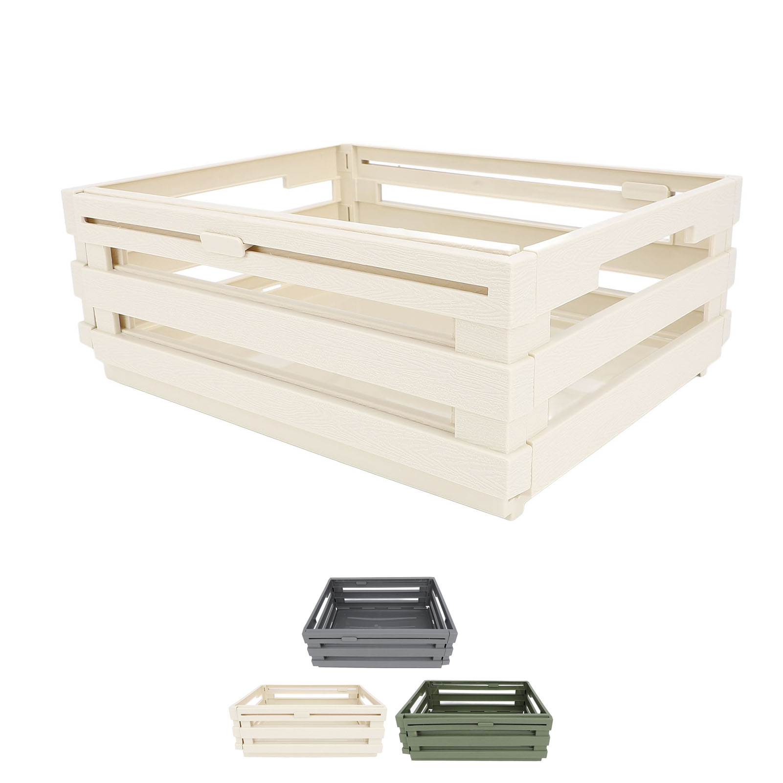 กล่องเก็บของแบบพับเก็บได้ กล่อ - Stackable Pantry Bin บทวิจารณ์และราคา
