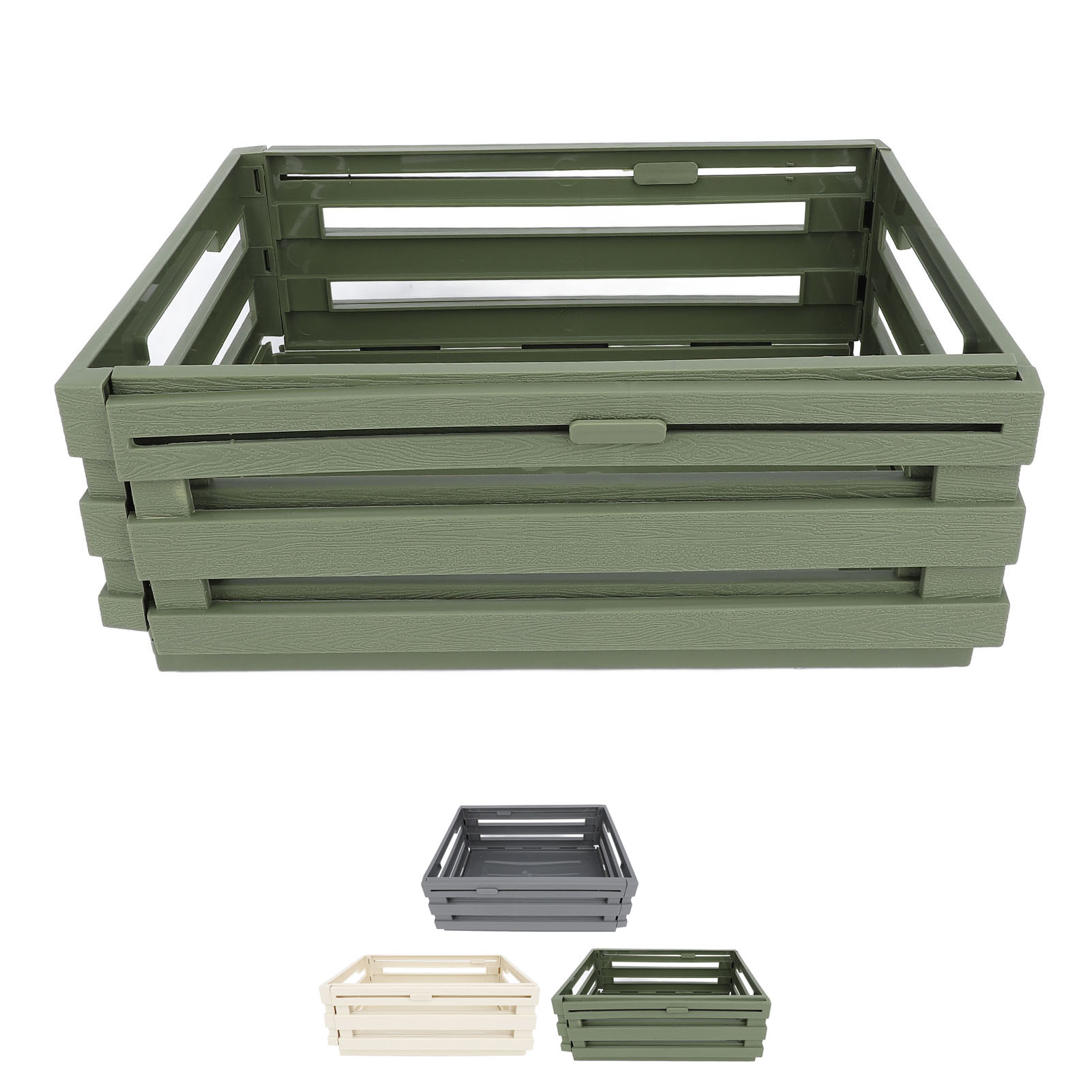 กล่องเก็บของแบบพับเก็บได้ กล่อ - Stackable Pantry Bin บทวิจารณ์และราคา