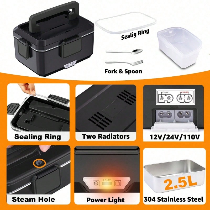 กล่องอาหารอุ่นไฟฟ้าแบบใช้งานสอ - Food Storage Warmer บทวิจารณ์และราคา