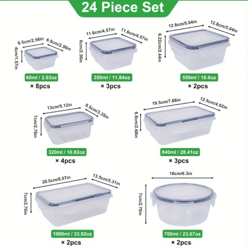 ชุดเก็บอาหารปลอดสาร BPA 48 ชิ้ - Food Storage Containers With Lids บทวิจารณ์และราคา