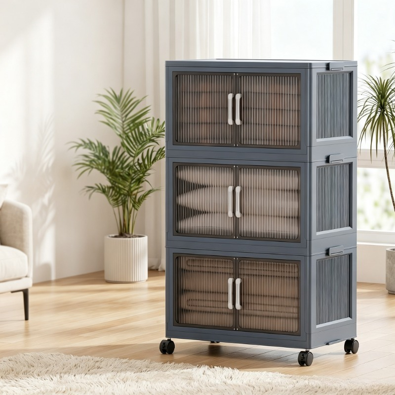 ตู้เก็บของพลาสติกแบบพับได้ 3 ช - Stackable Pantry Bin บทวิจารณ์และราคา