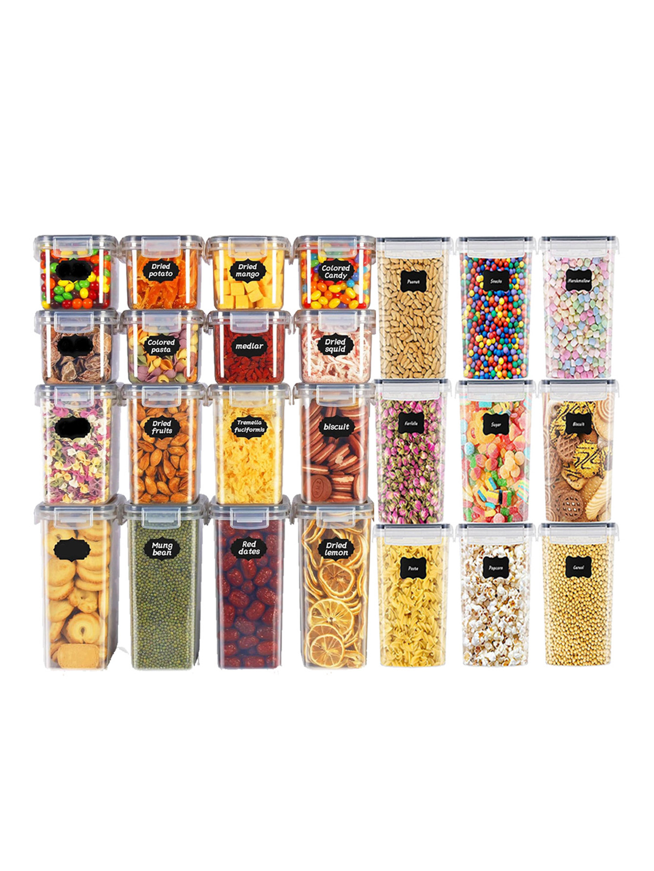 48 ชิ้น, ภาชนะเก็บอาหารแบบมีฝา - Food Storage Containers With Lids บทวิจารณ์และราคา