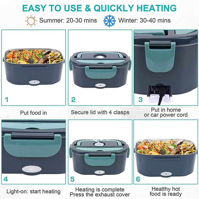 1.5 L 60W ไฟฟ้ากล่องอาหารกลางว - Food Storage Warmer บทวิจารณ์และราคา